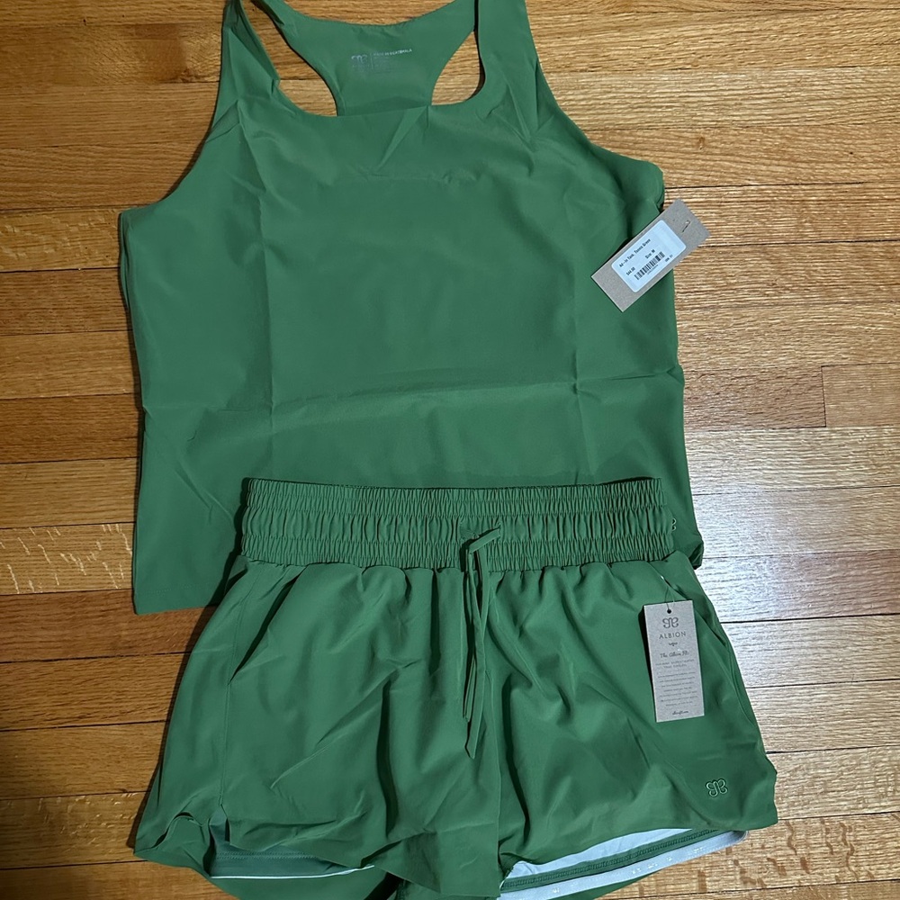 Albion Green Tank and Shorts Set